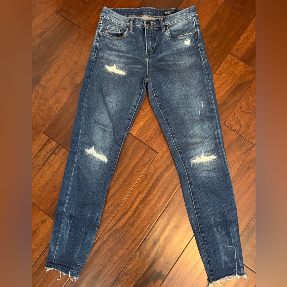 BlankNYC - Mid-rise skinny Distressed Blue Jeans